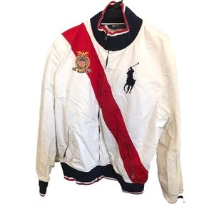 Polo Red White and Navy USA Stripe Jacket-XXL
